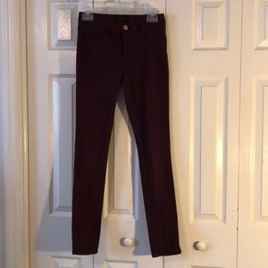 Burgundy jeans